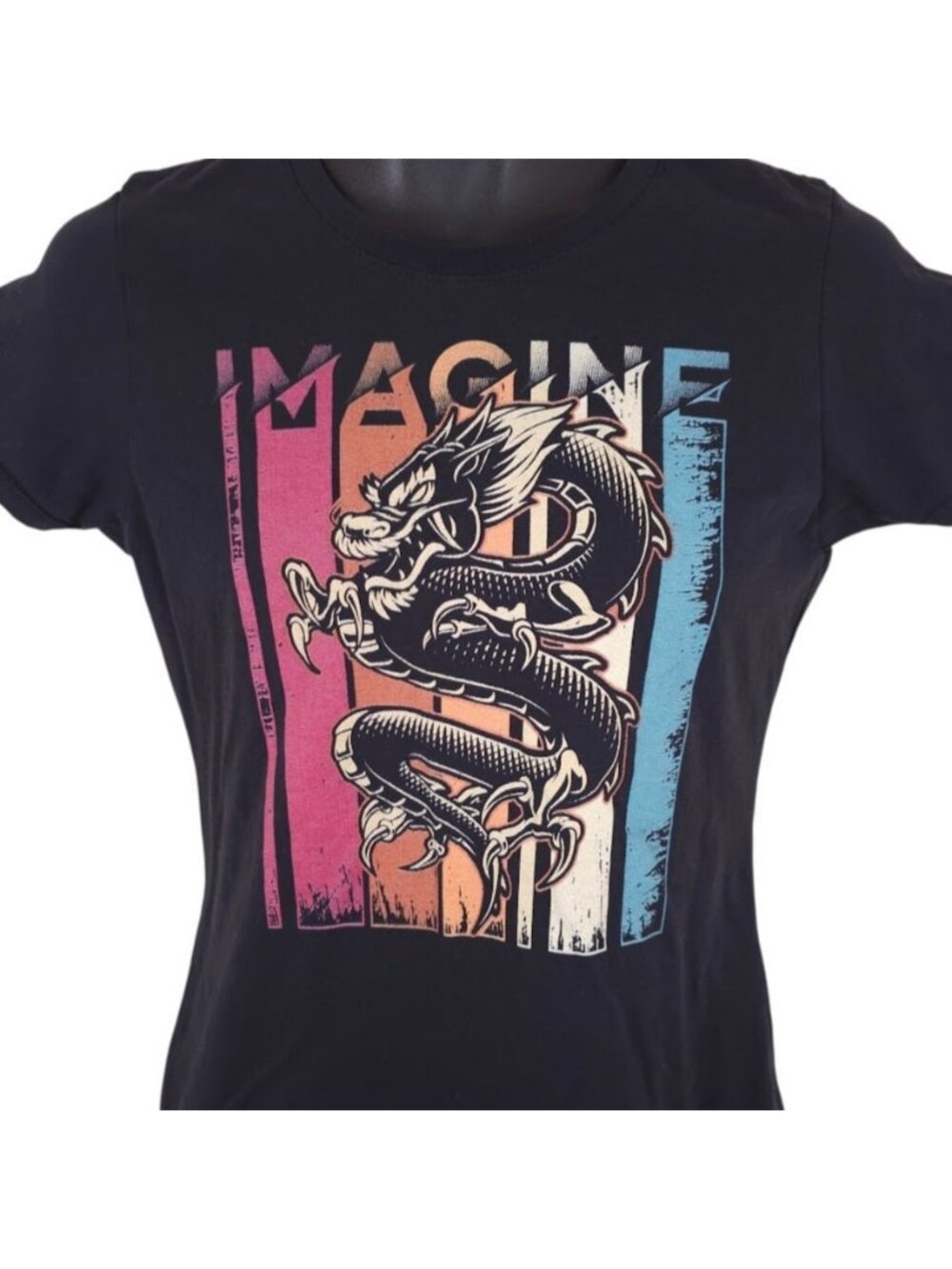 Imagine Dragons T Shirt Womens Size Small Black Pop Rock Band Tee